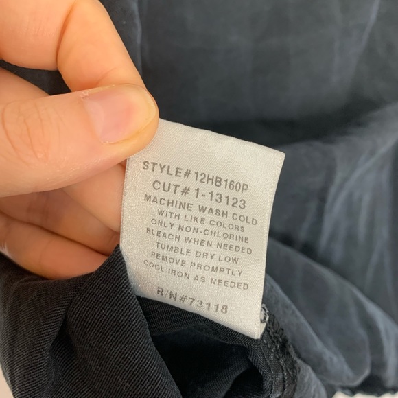 City Wear Vintage 80s Black 100% Tincel Retro Button Up Shirt Silver Detailing - Picture 10 of 11